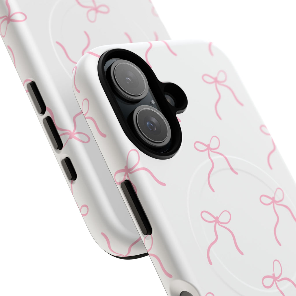 Pink Bow Pattern Phone Case | Tough Magnetic Case