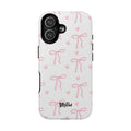 Pink Bow Pattern Phone Case | Tough Magnetic Case