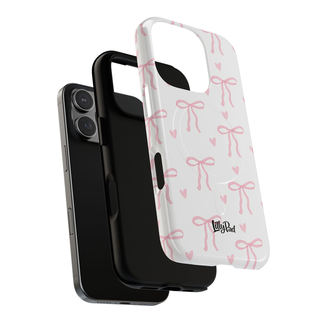 Pink Bow Pattern Phone Case | Tough Magnetic Case