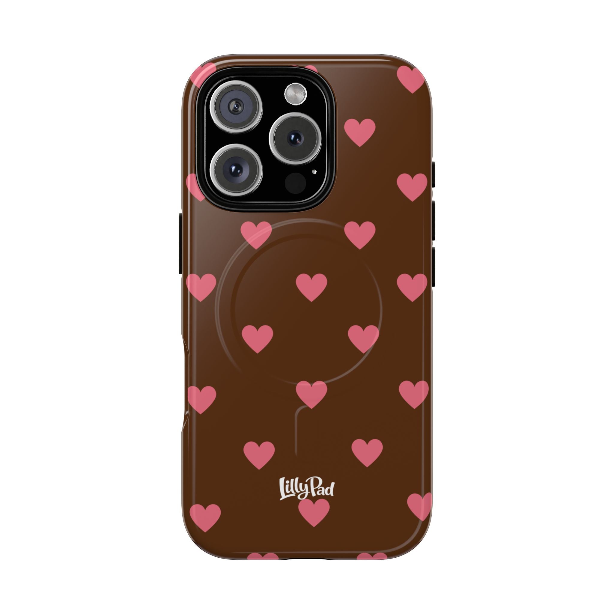 Pink Heart Pattern Phone Case | Magnetic Tough Case