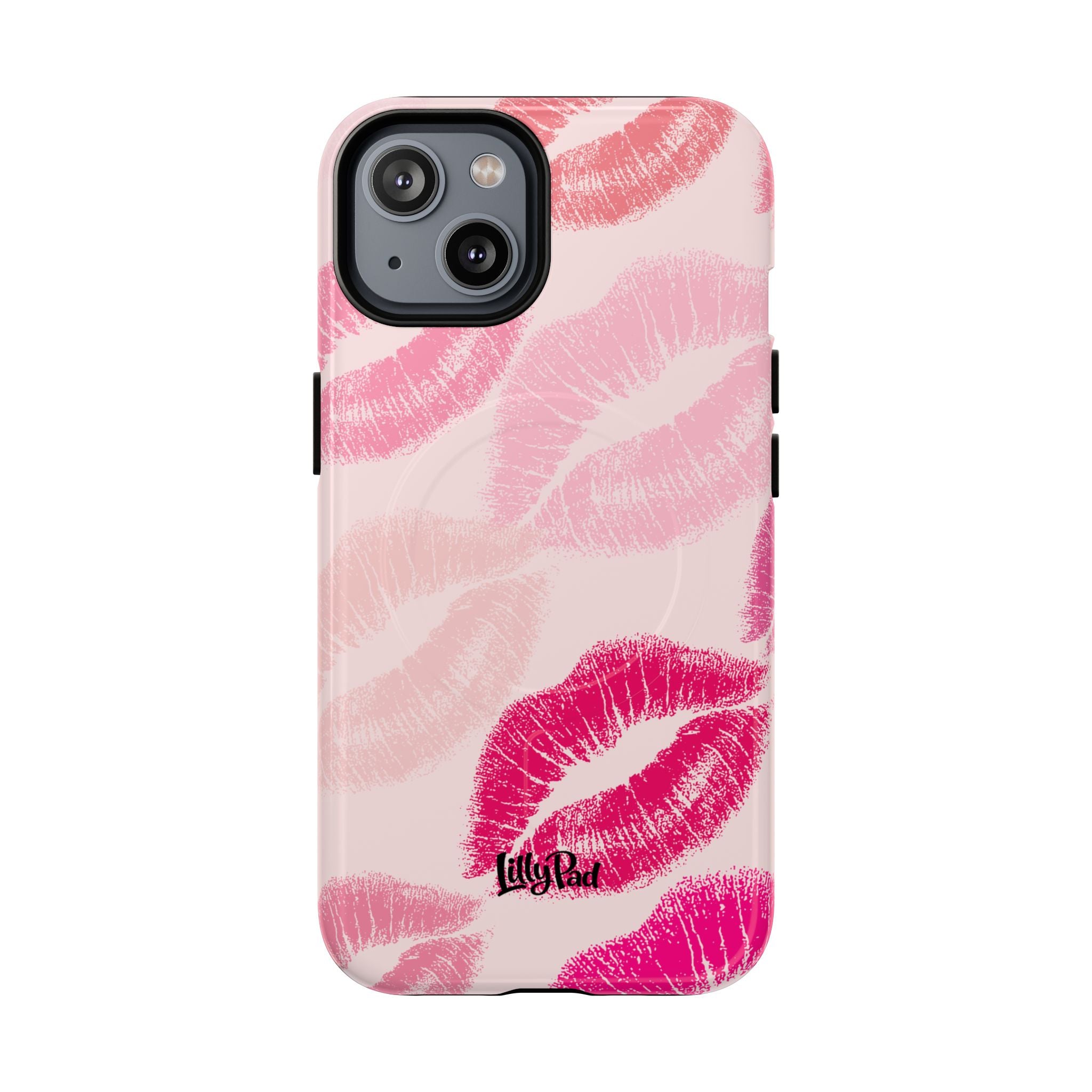 Pink Kiss Lip Print Phone Case | Tough Magnetic Case