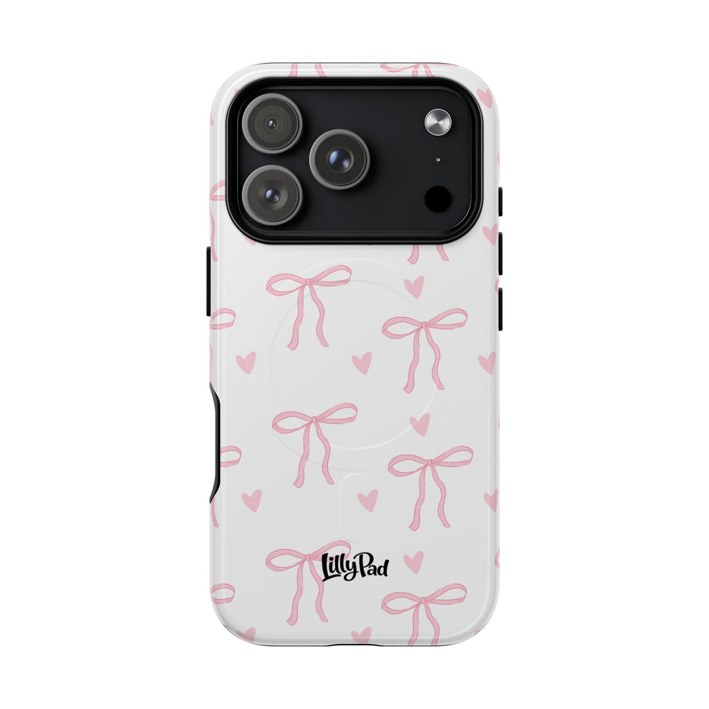 Pink Bow Pattern Phone Case | Tough Magnetic Case