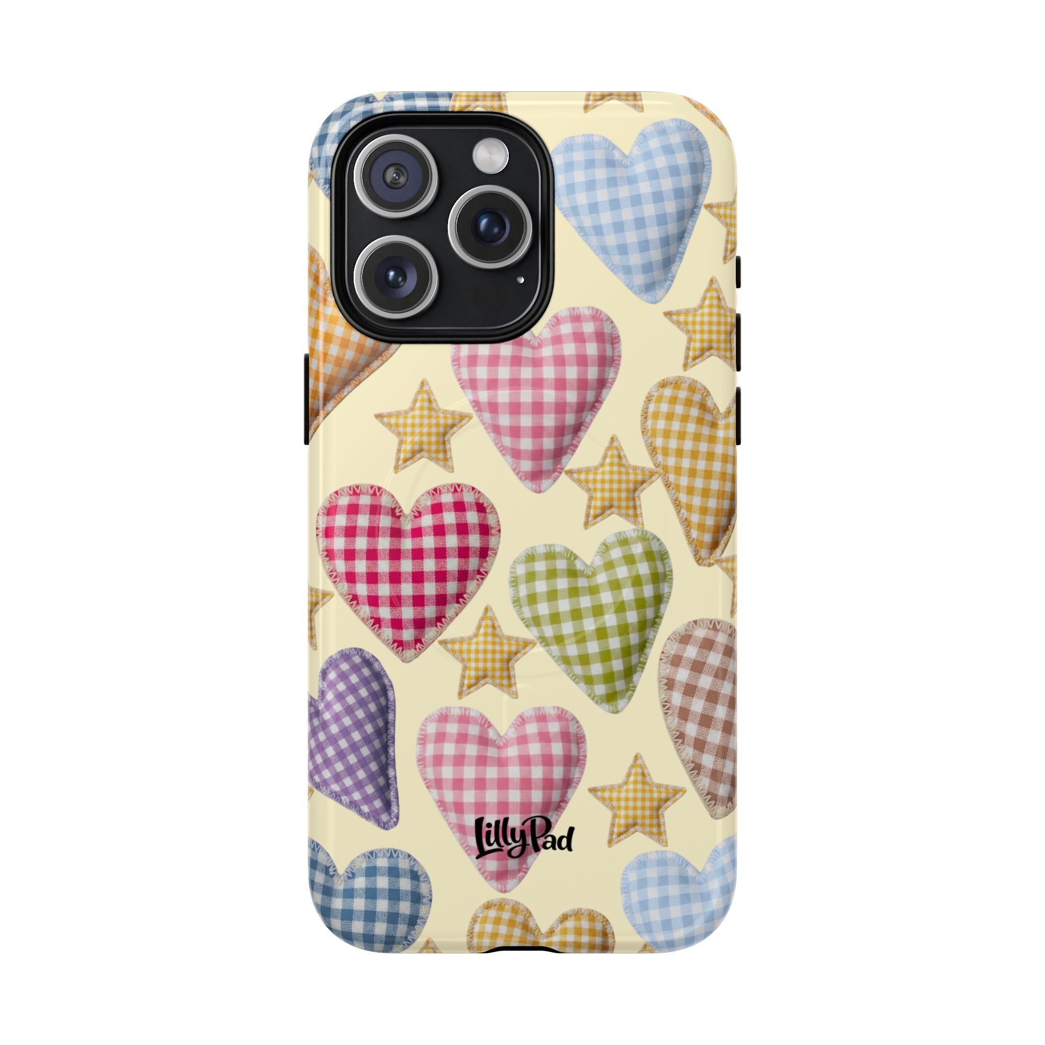 Gingham Heart Pattern Phone Case | Tough Magnetic Case