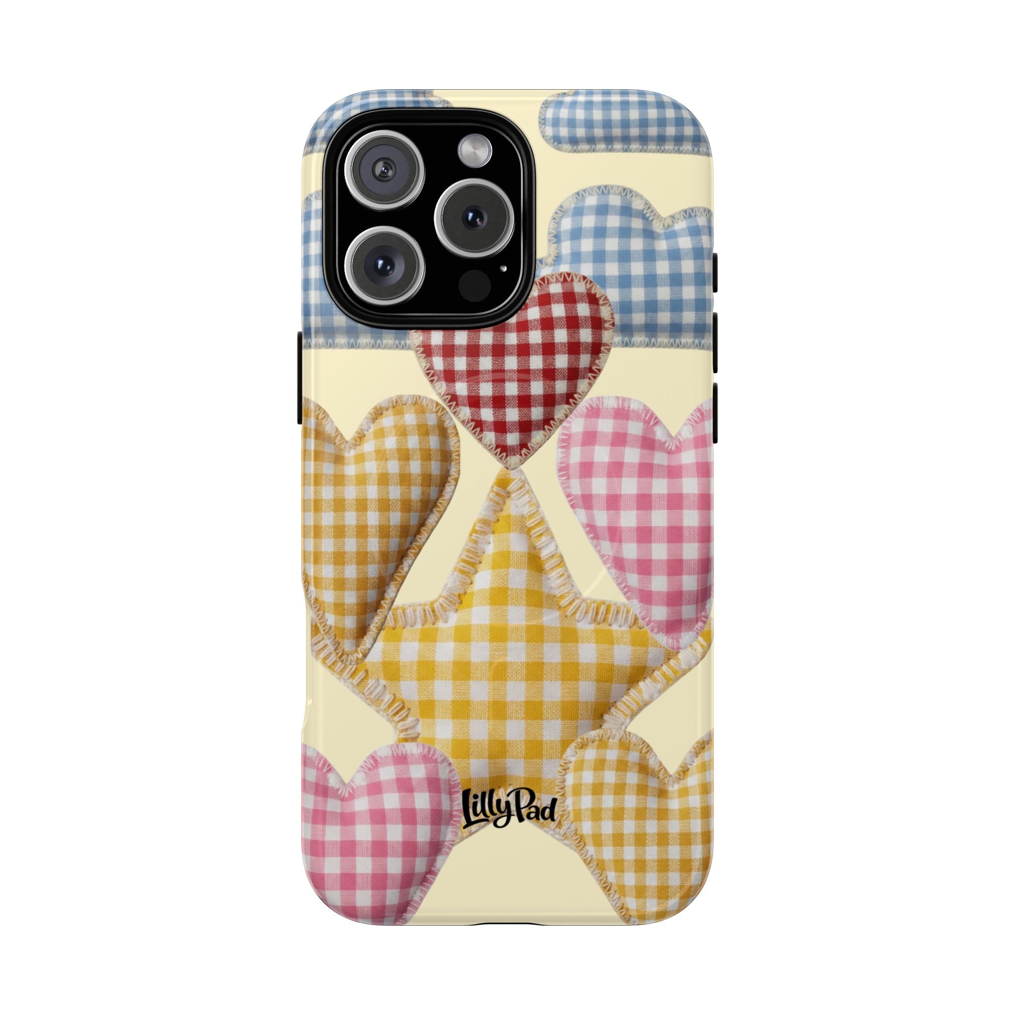 Gingham Heart Pattern Phone Case | Tough Magnetic Case