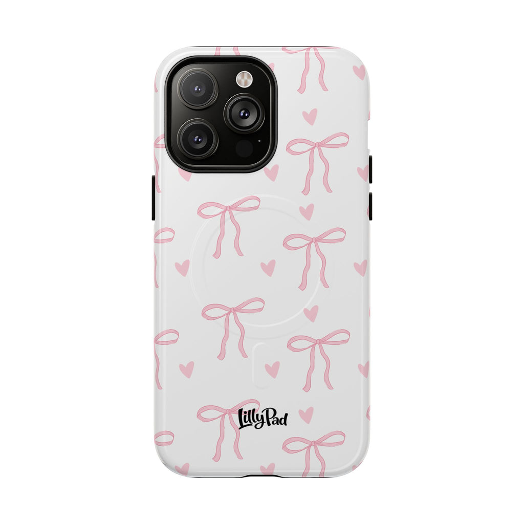 Pink Bow Pattern Phone Case | Tough Magnetic Case