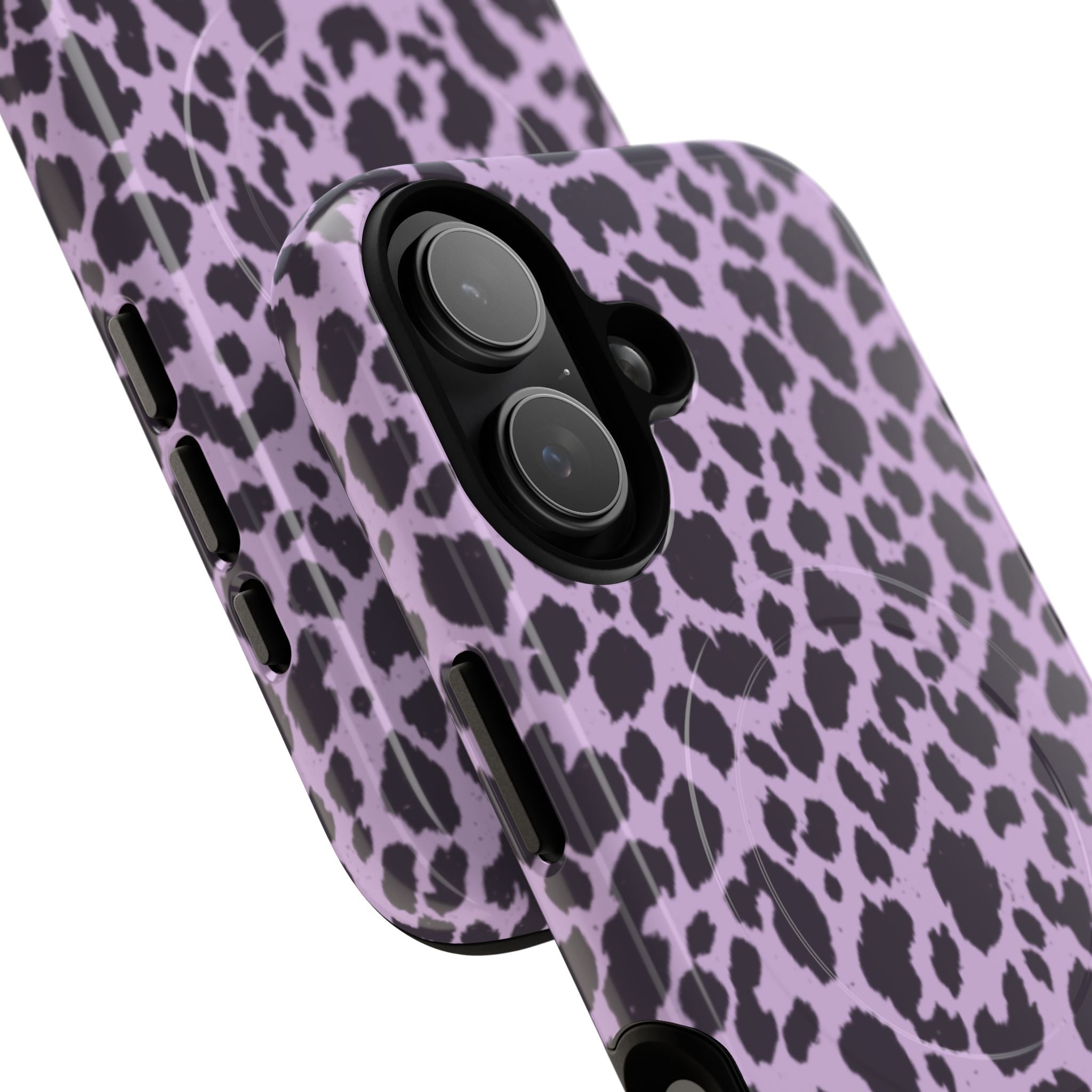 Purple Leopard Print Phone Case | Tough Magnetic Case