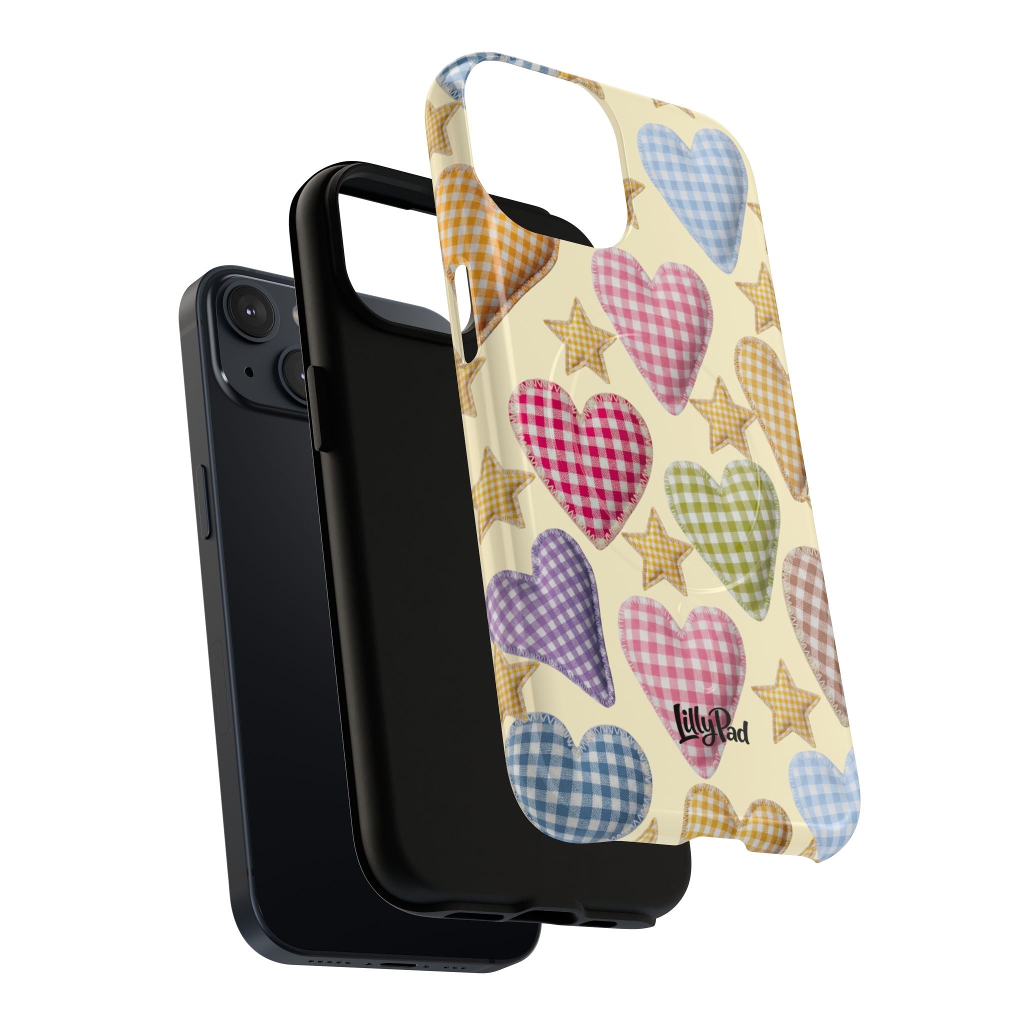 Gingham Heart Pattern Phone Case | Tough Magnetic Case