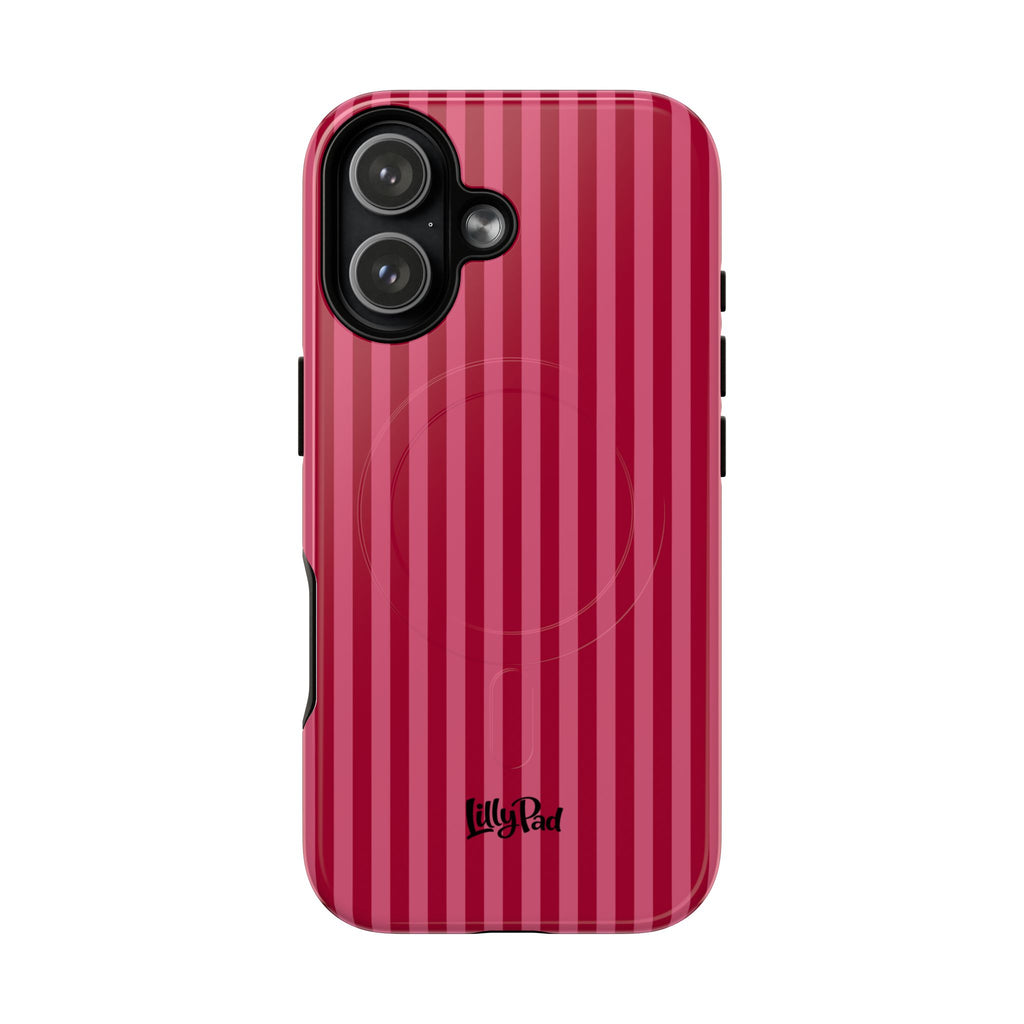 Red Vertical Stripe Phone Case | Tough Magnetic Case