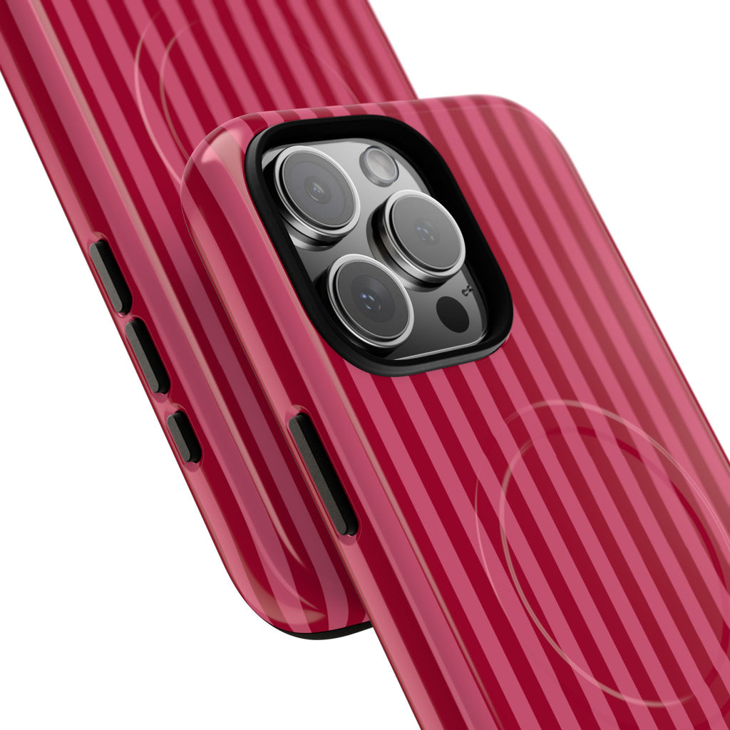 Red Vertical Stripe Phone Case | Tough Magnetic Case
