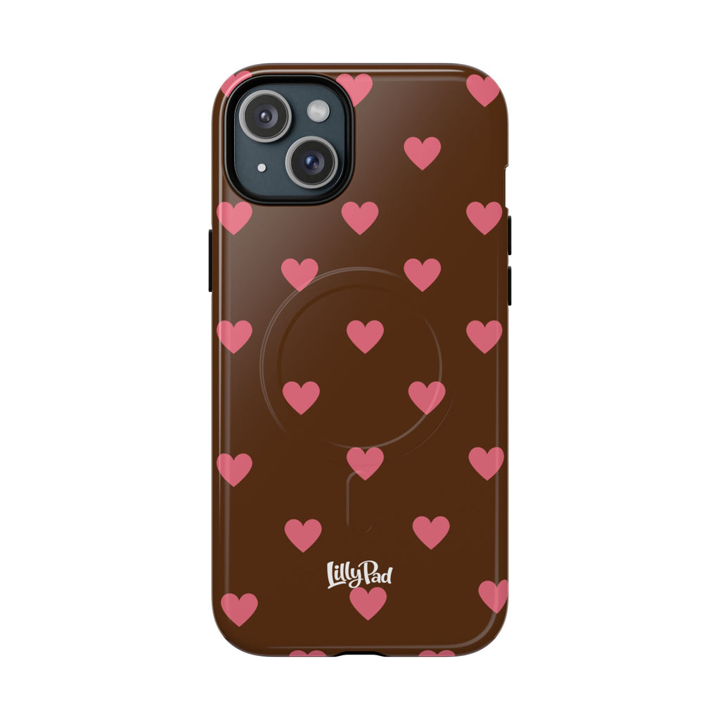 Pink Heart Pattern Phone Case | Magnetic Tough Case