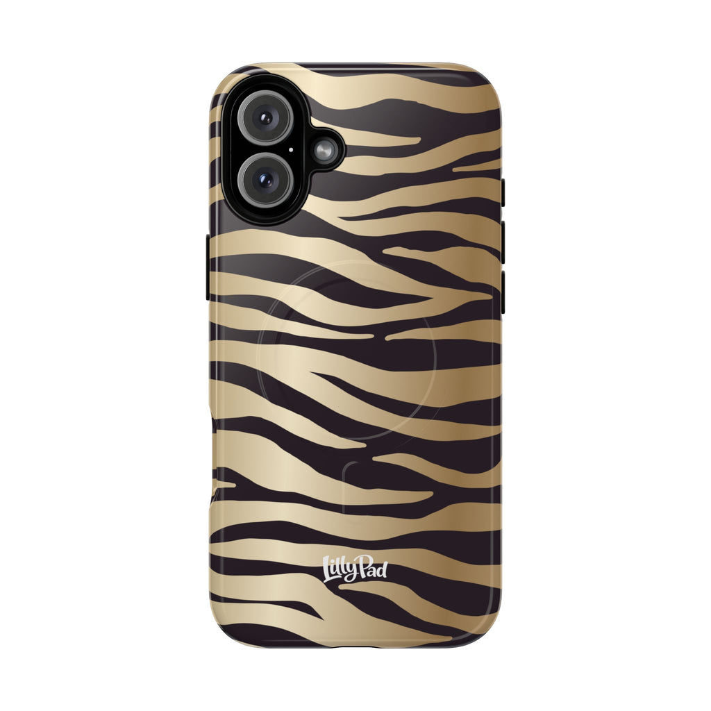 Gold Zebra Stripe Phone Case | Tough Magnetic Case