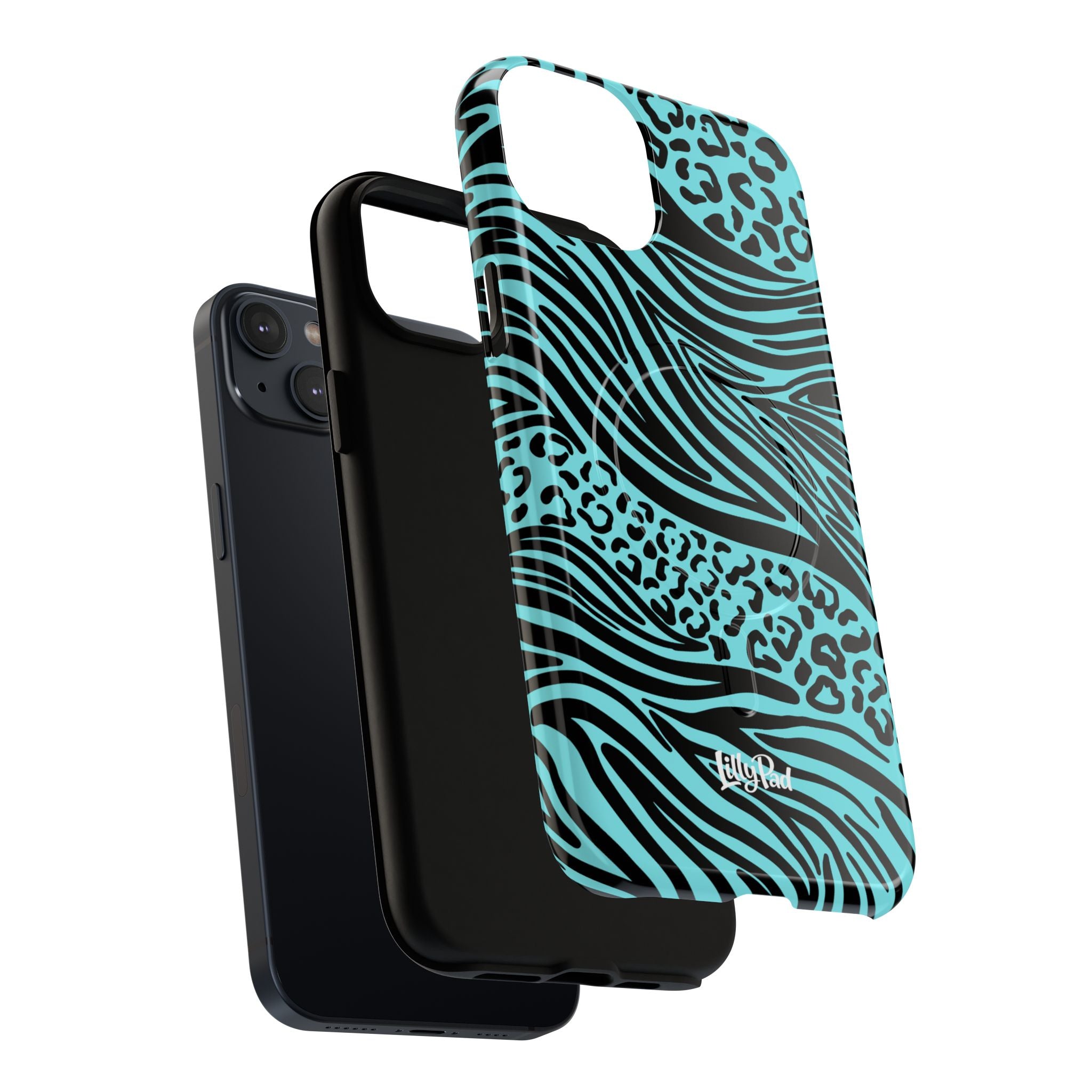 Y2K Animal Print Phone Case | Magnetic Tough Case, Zebra Leopard Blend