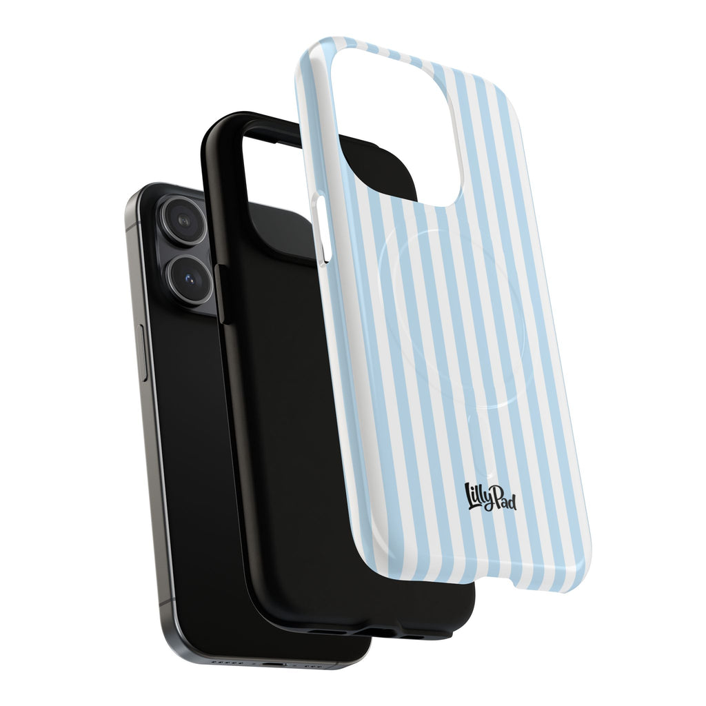 Blue Striped Pattern Phone Case | Tough Magnetic Case