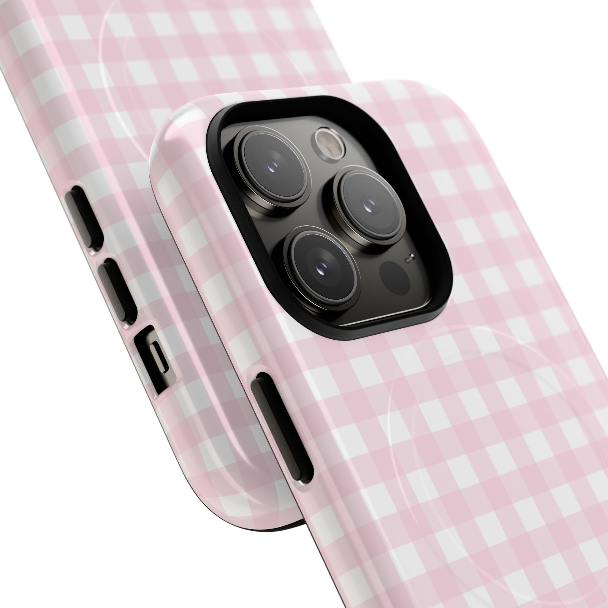 Pink Gingham Plaid Phone Case | Tough Magnetic Case