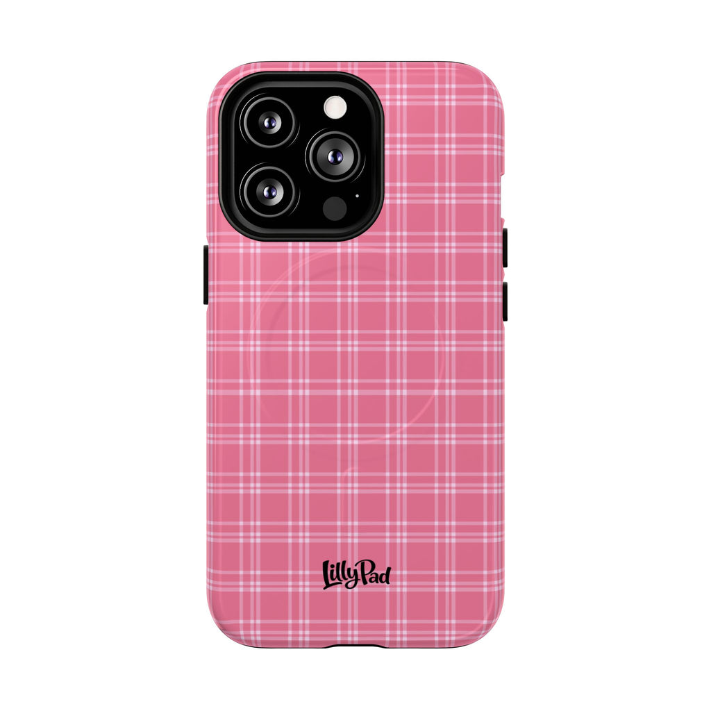 Pink Plaid Phone Case | Tough Magnetic Case