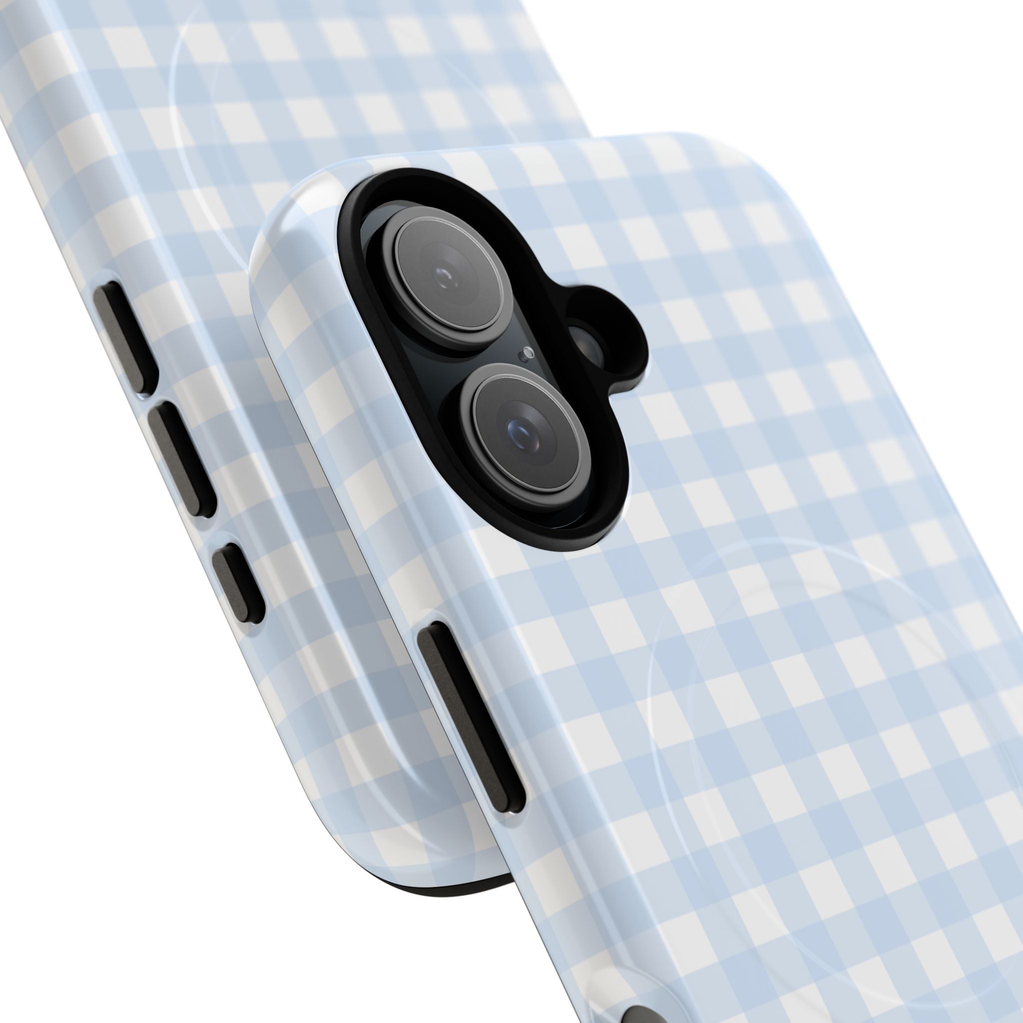 Blue Gingham Check Tough Phone Case | Plaid iPhone Cover