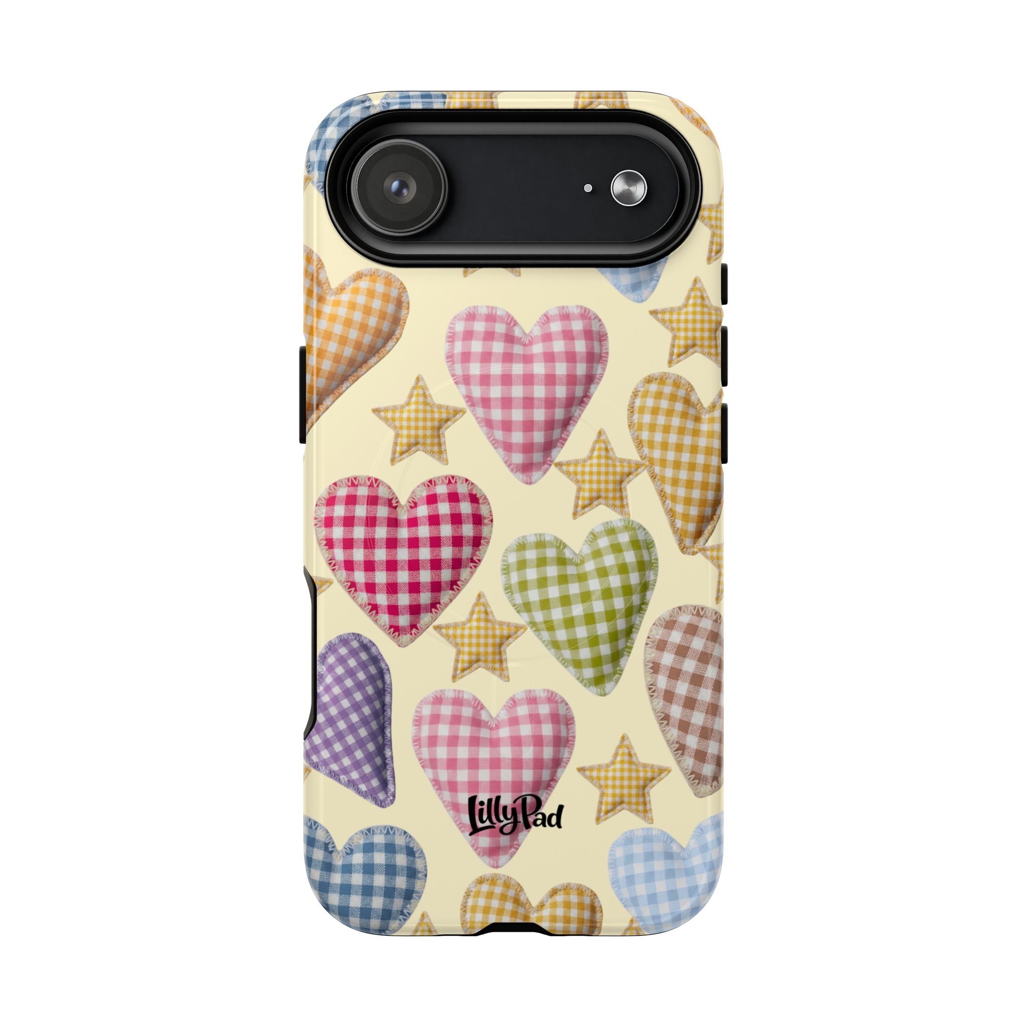 Gingham Heart Pattern Phone Case | Tough Magnetic Case