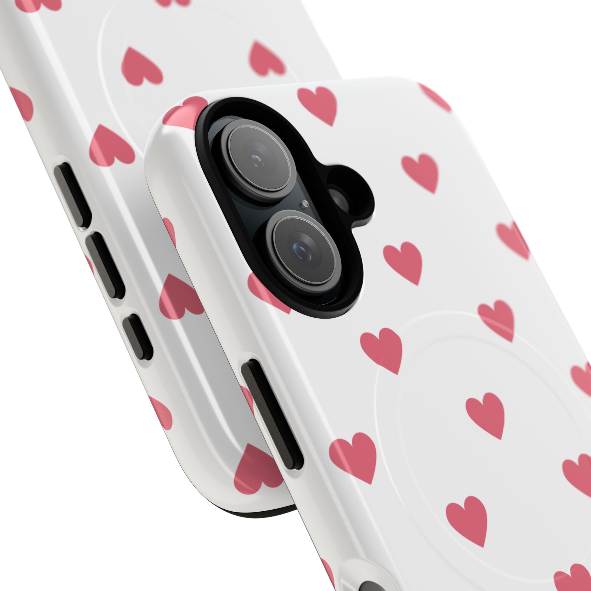 Pink Heart Pattern Phone Case | Magnetic Tough Case