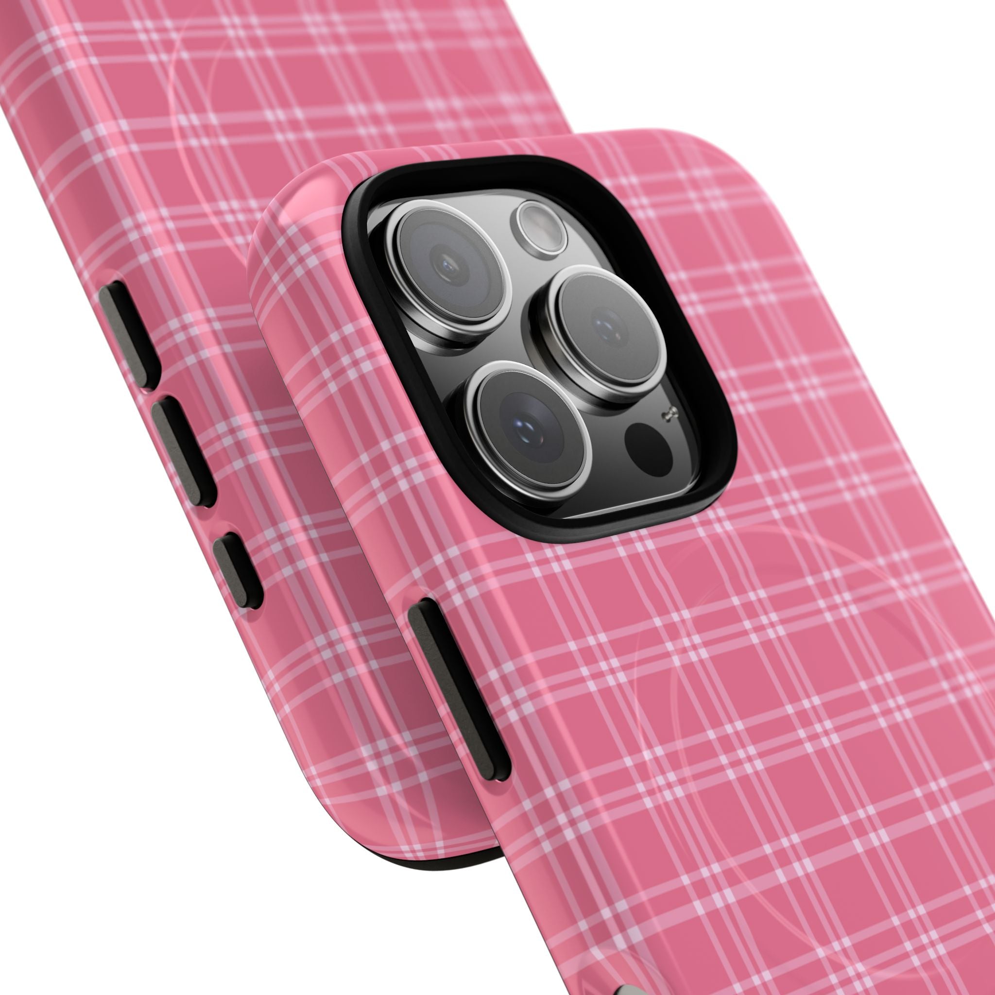 Pink Plaid Phone Case | Tough Magnetic Case