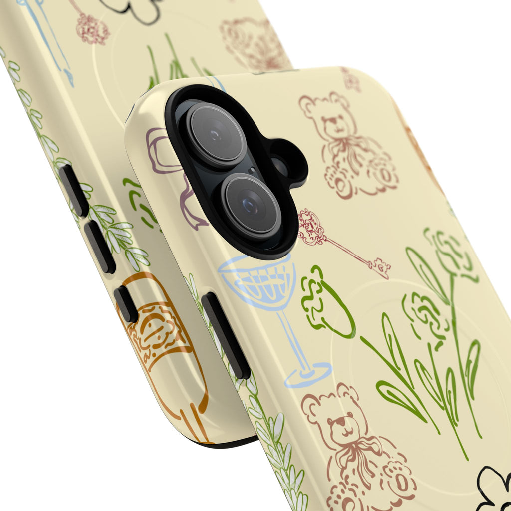 Flower Doodle Pattern Phone Case | Tough Magnetic Case