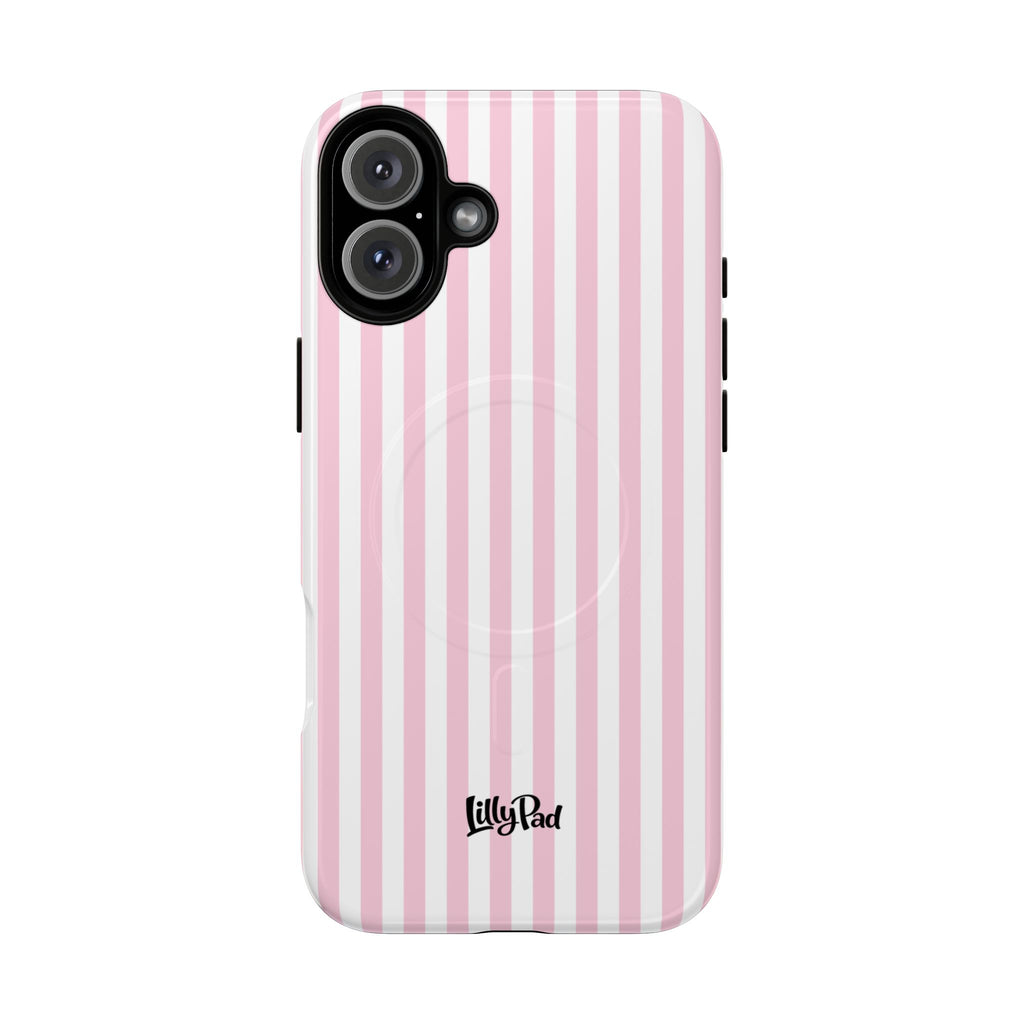 Pink Vertical Stripe phone case | Tough Magnetic Case
