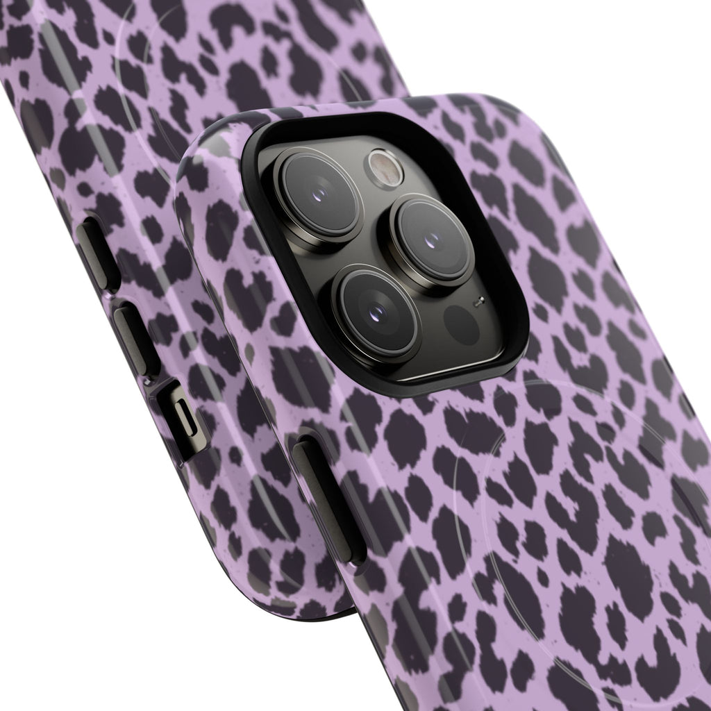 Purple Leopard Print Phone Case | Tough Magnetic Case