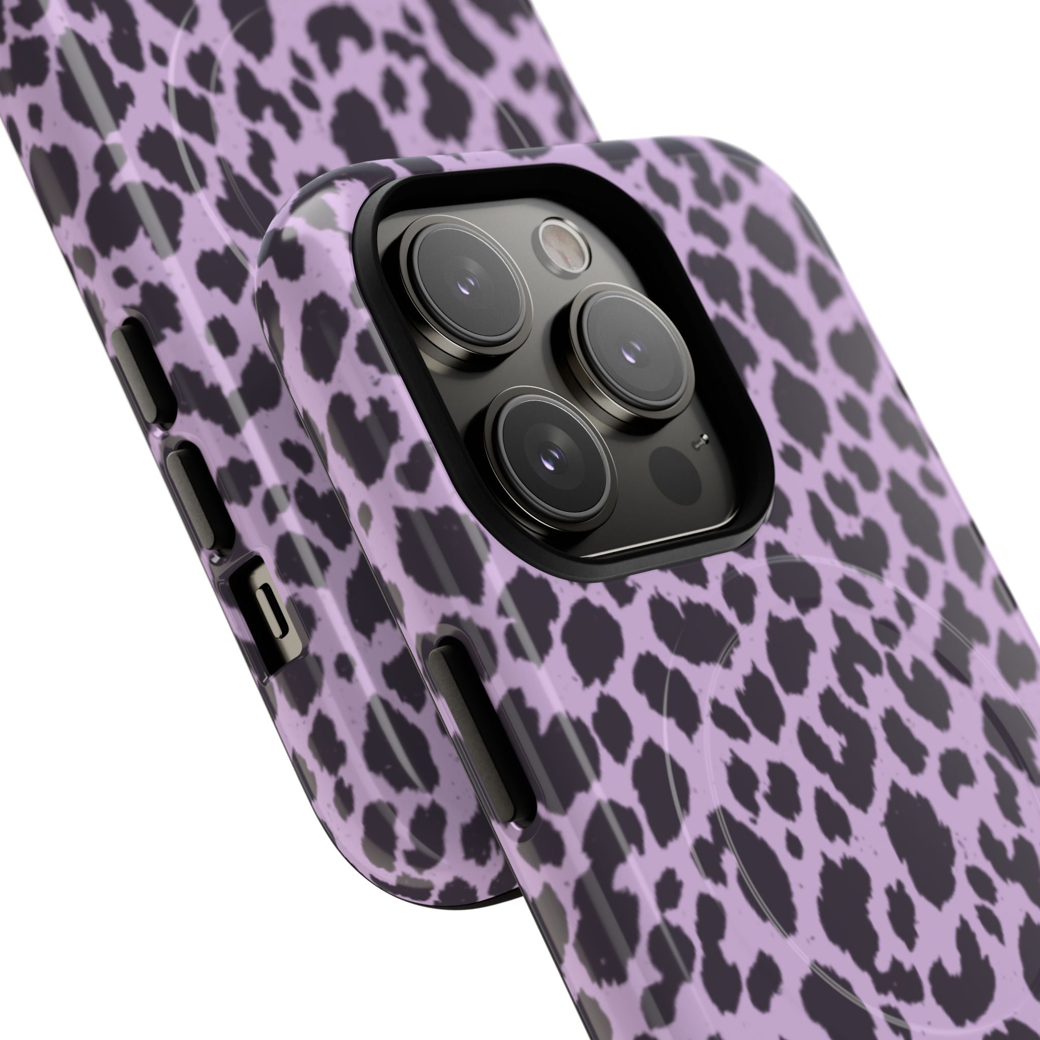 Purple Leopard Print Phone Case | Tough Magnetic Case