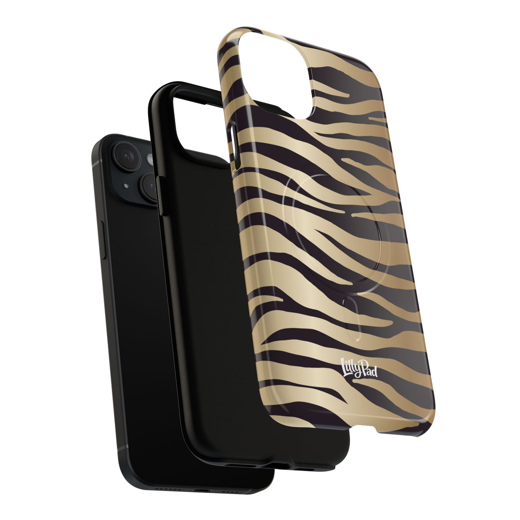 Gold Zebra Stripe Phone Case | Tough Magnetic Case