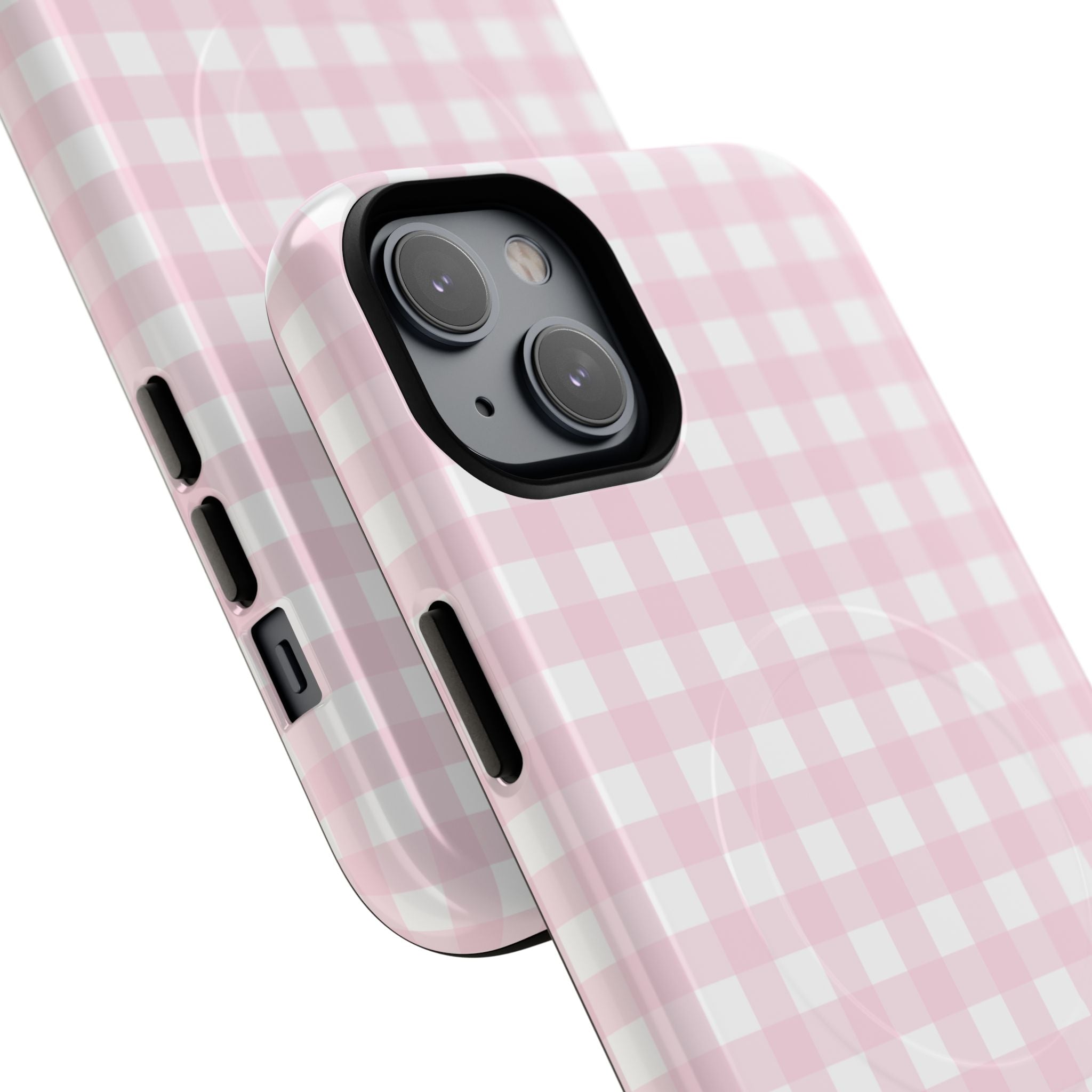 Pink Gingham Plaid Phone Case | Tough Magnetic Case