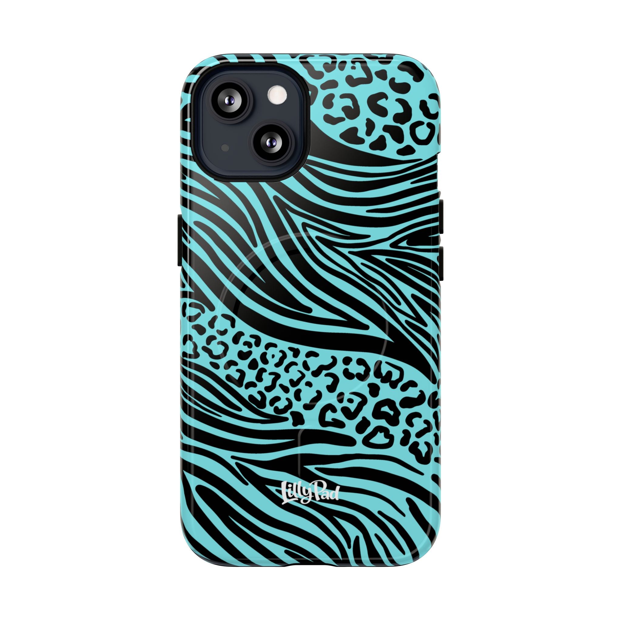 Y2K Animal Print Phone Case | Magnetic Tough Case, Zebra Leopard Blend