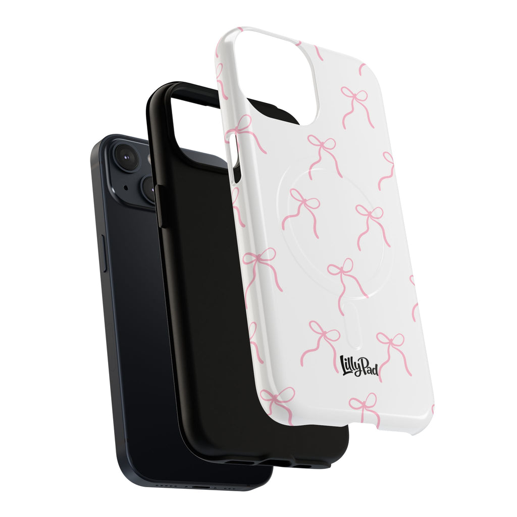 Pink Bow Pattern Phone Case | Tough Magnetic Case