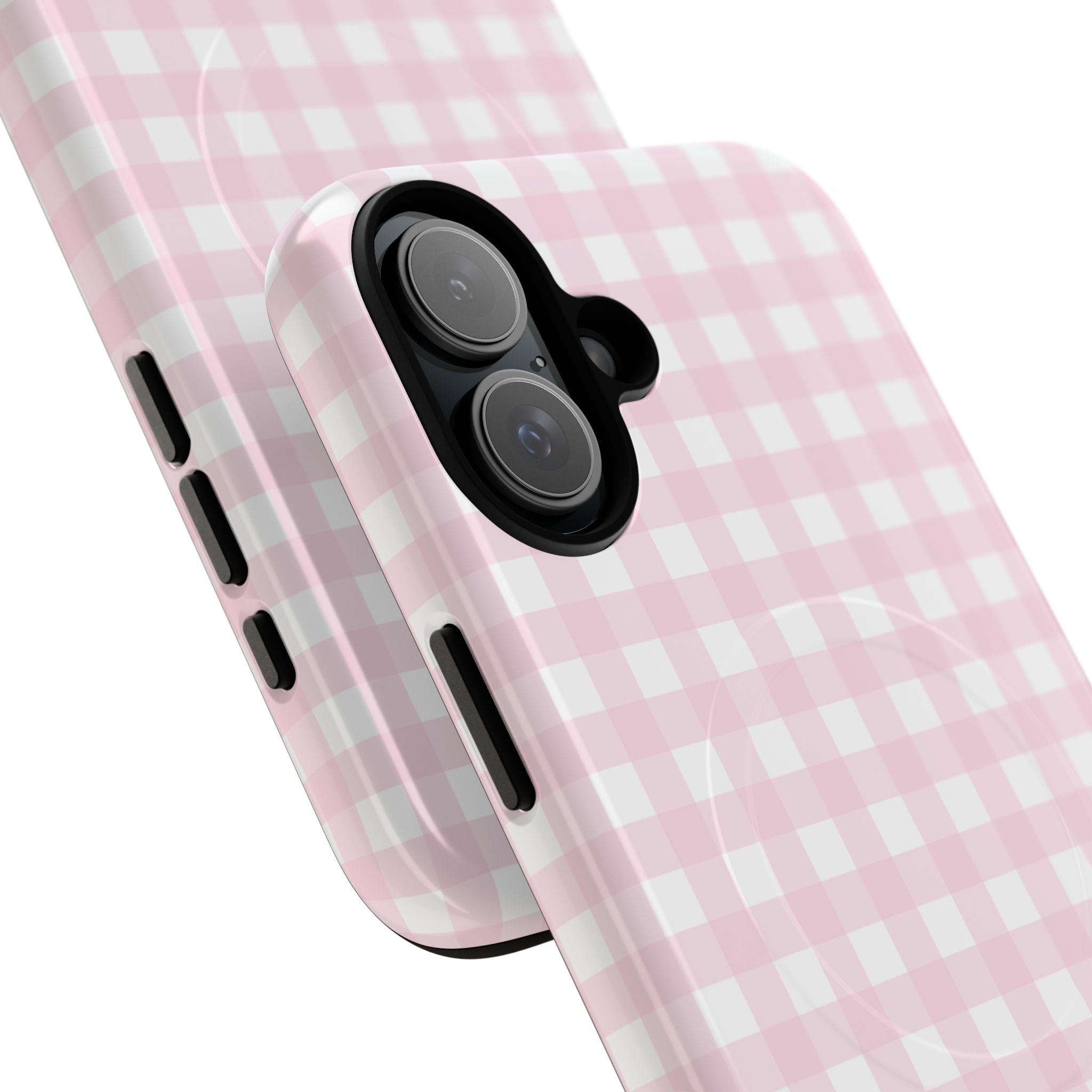 Pink Gingham Plaid Phone Case | Tough Magnetic Case