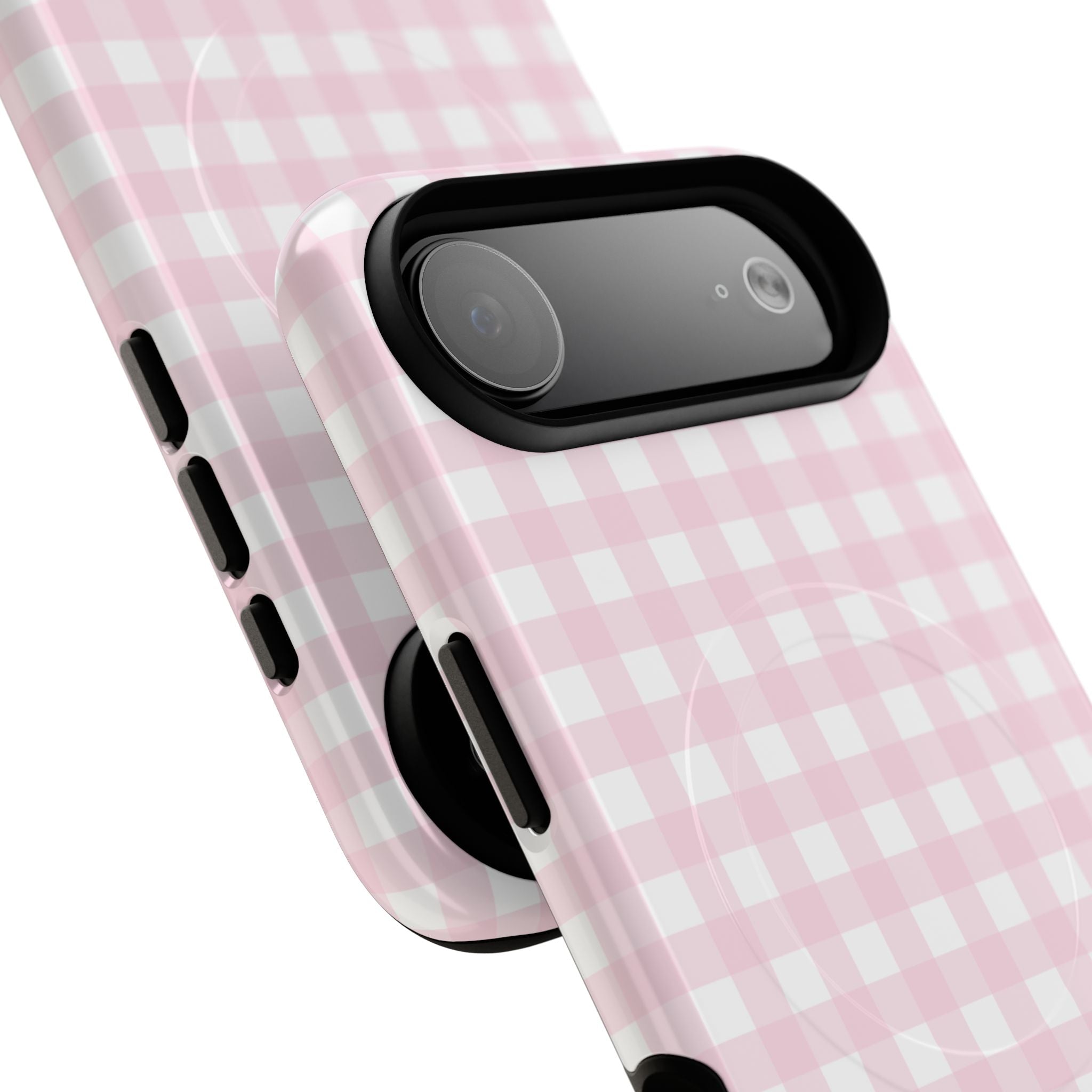 Pink Gingham Plaid Phone Case | Tough Magnetic Case