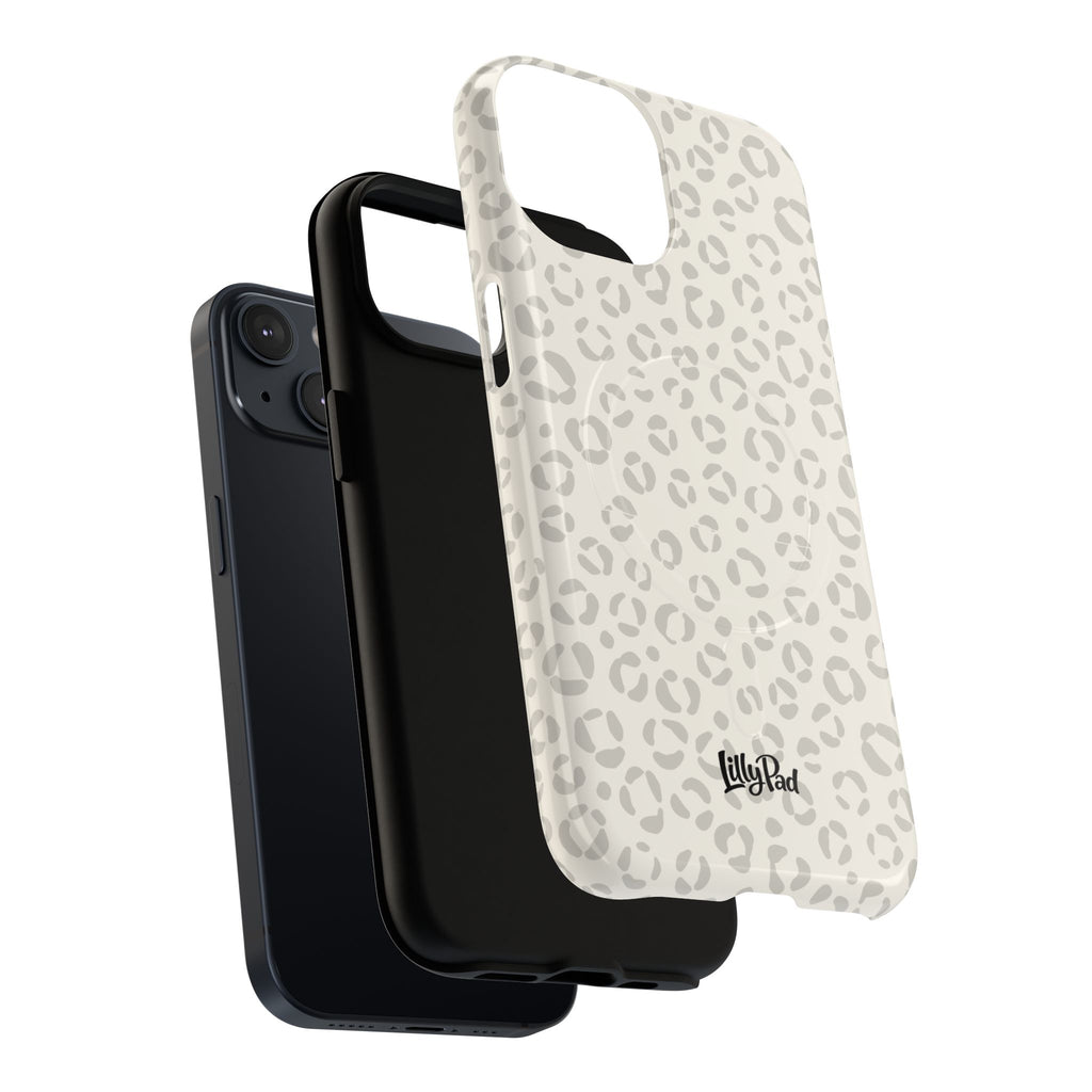 Neutral Leopard Print Tough Magnetic Case | Phone Case, Animal Pattern