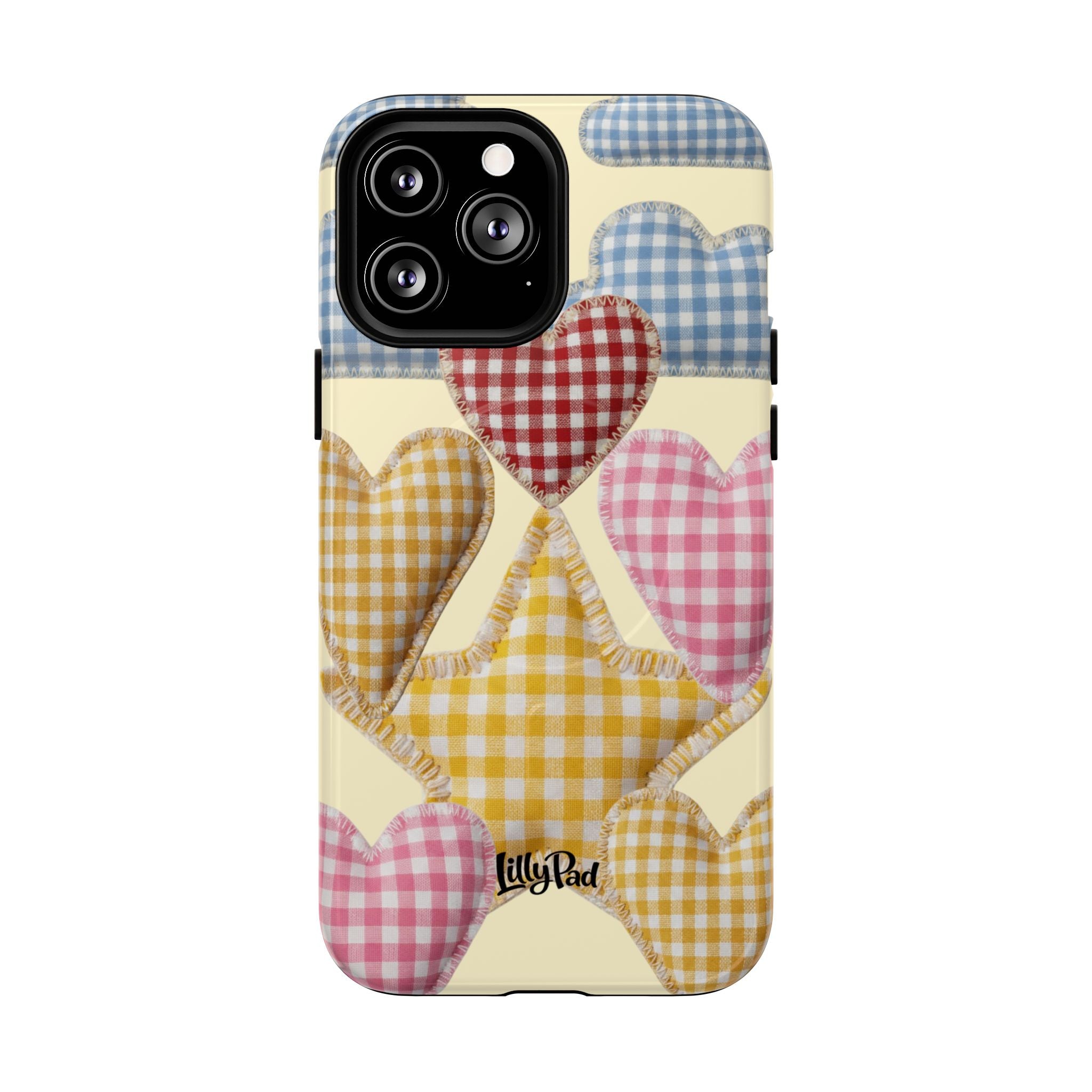 Gingham Heart Pattern Phone Case | Tough Magnetic Case