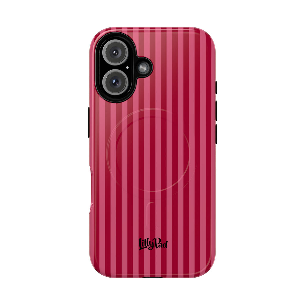 Red Vertical Stripe Phone Case | Tough Magnetic Case