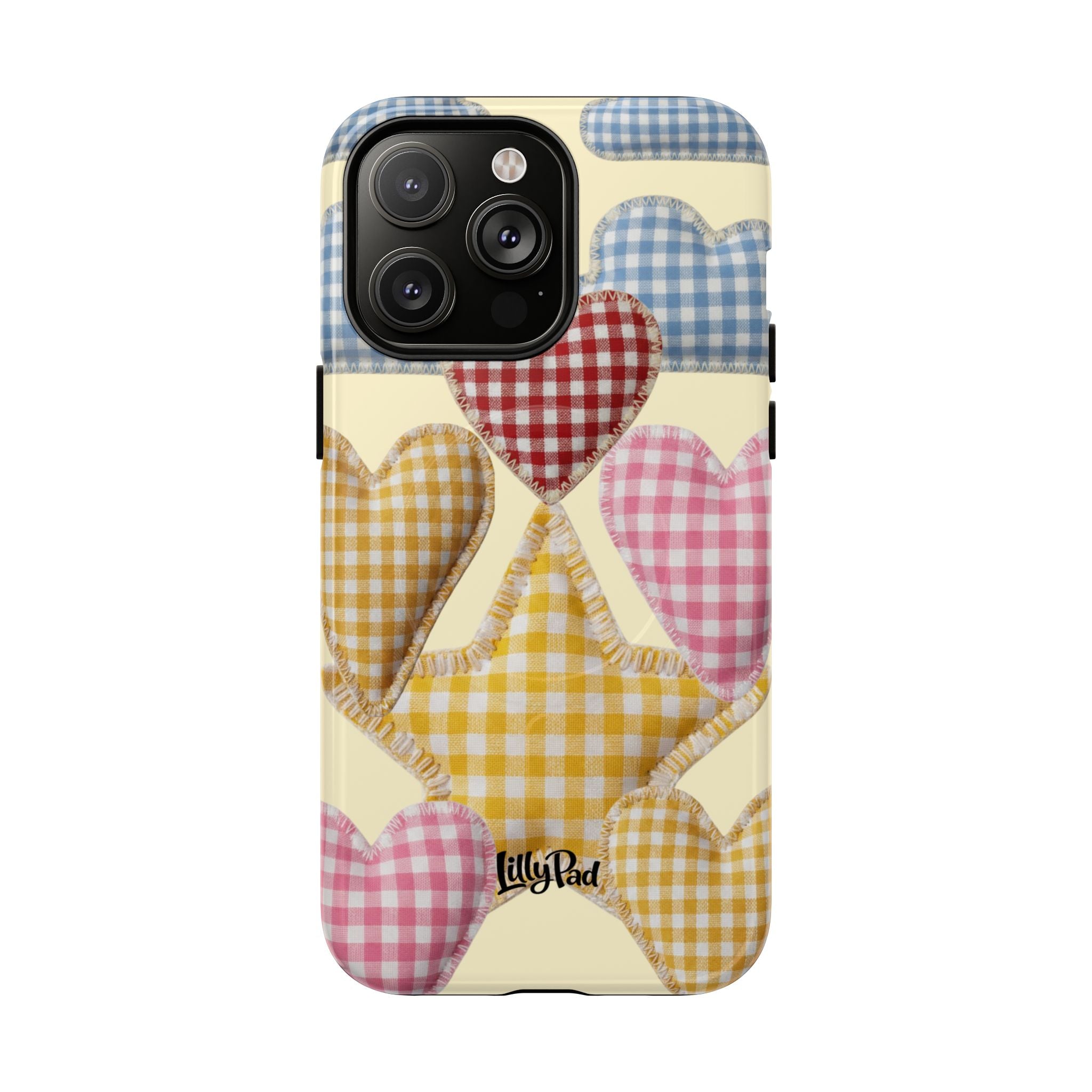 Gingham Heart Pattern Phone Case | Tough Magnetic Case