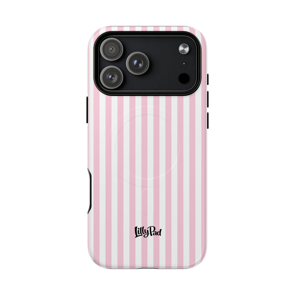 Pink Vertical Stripe phone case | Tough Magnetic Case