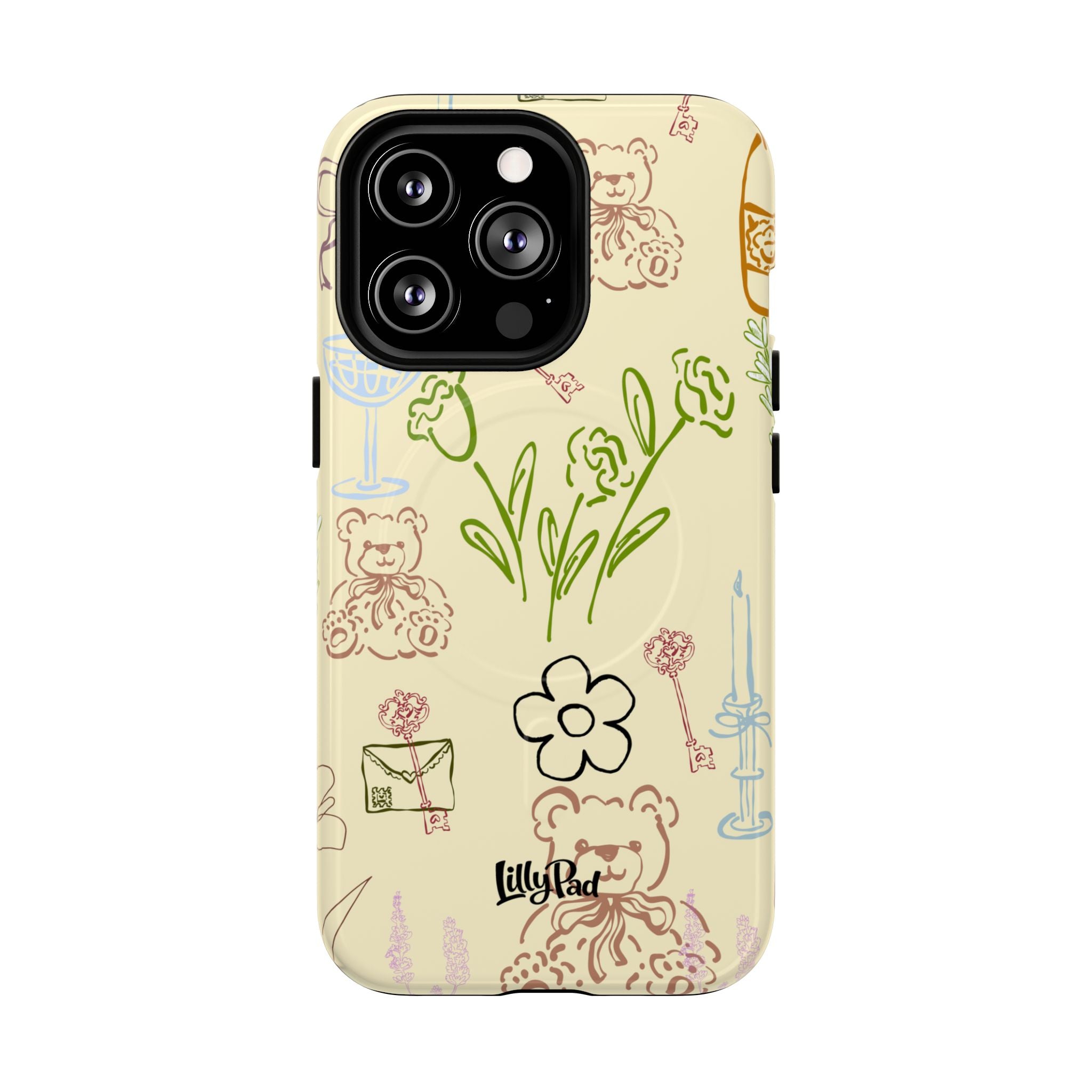 Flower Doodle Pattern Phone Case | Tough Magnetic Case