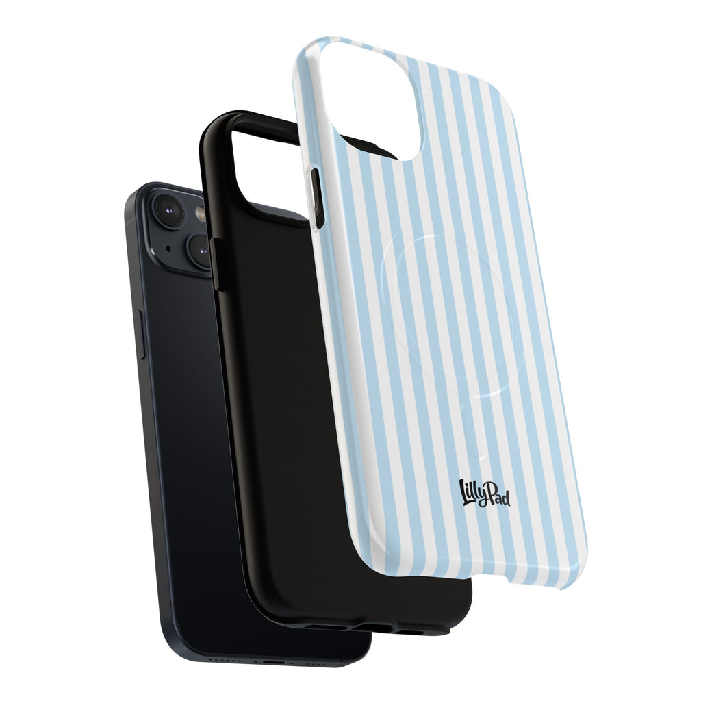 Blue Striped Pattern Phone Case | Tough Magnetic Case