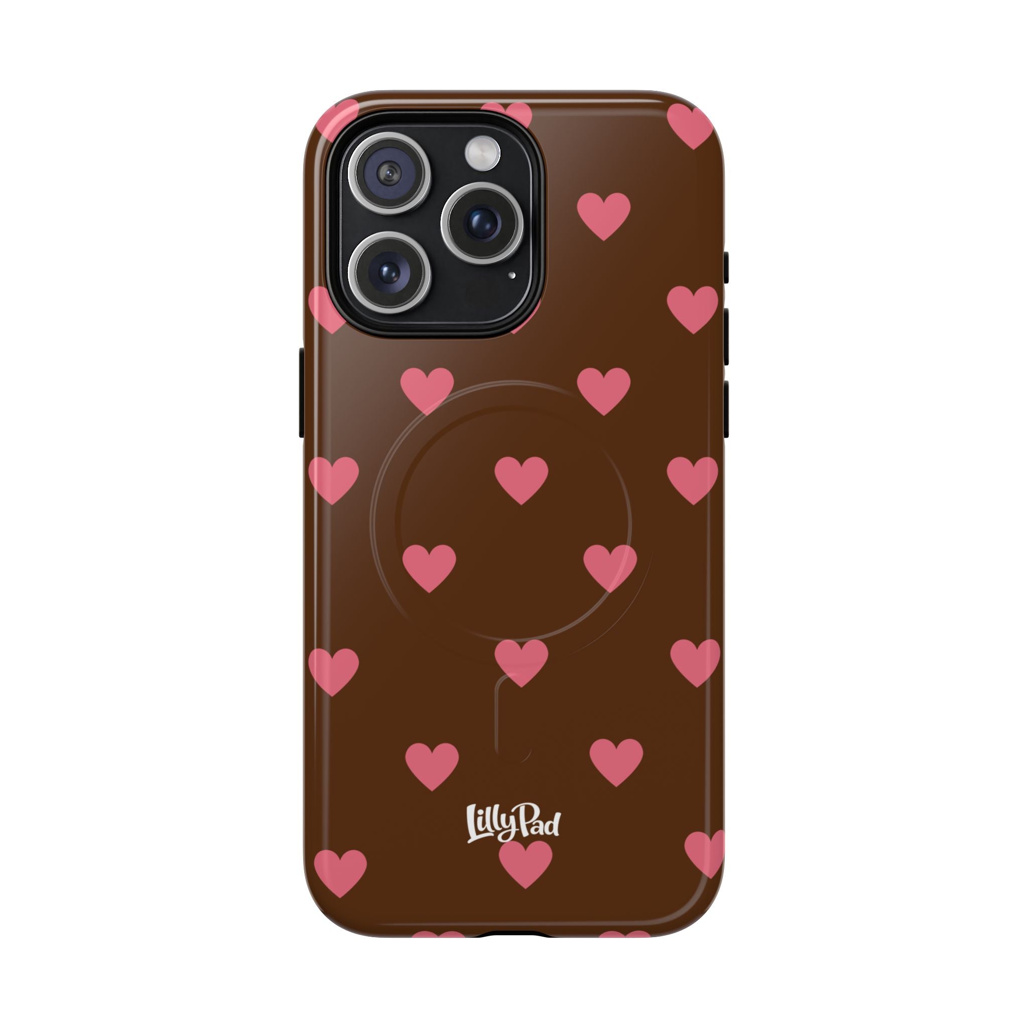 Pink Heart Pattern Phone Case | Magnetic Tough Case