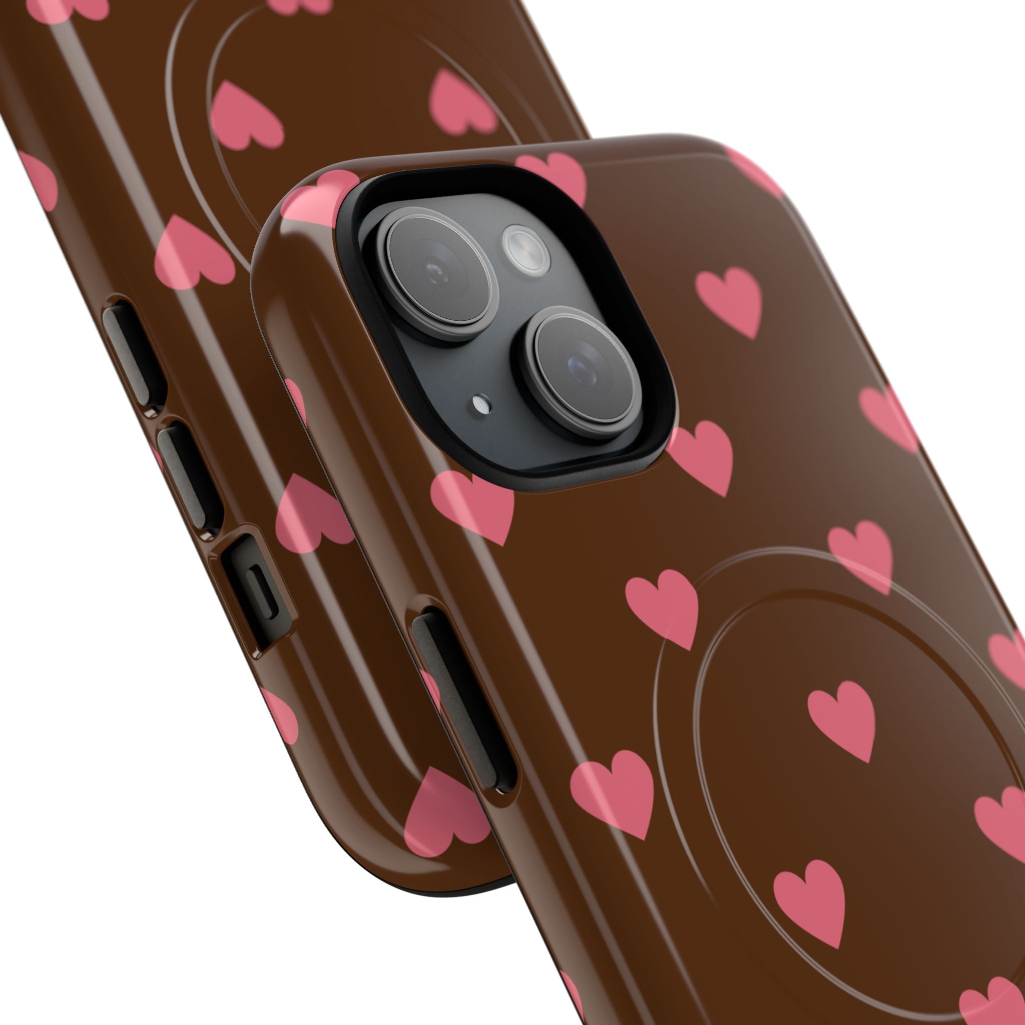 Pink Heart Pattern Phone Case | Magnetic Tough Case