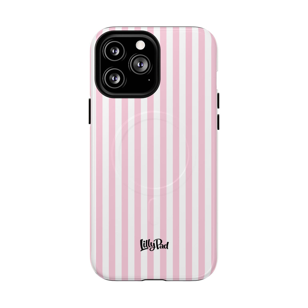 Pink Vertical Stripe phone case | Tough Magnetic Case