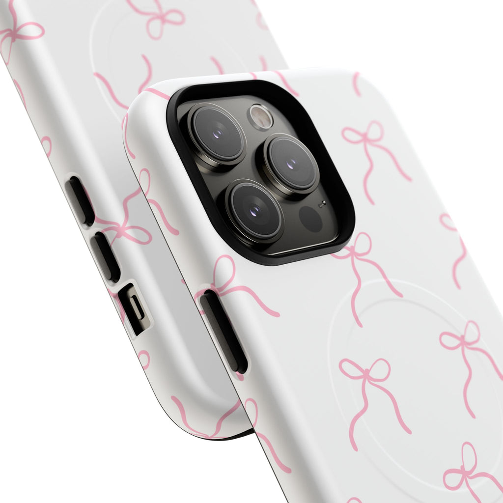 Pink Bow Pattern Phone Case | Tough Magnetic Case
