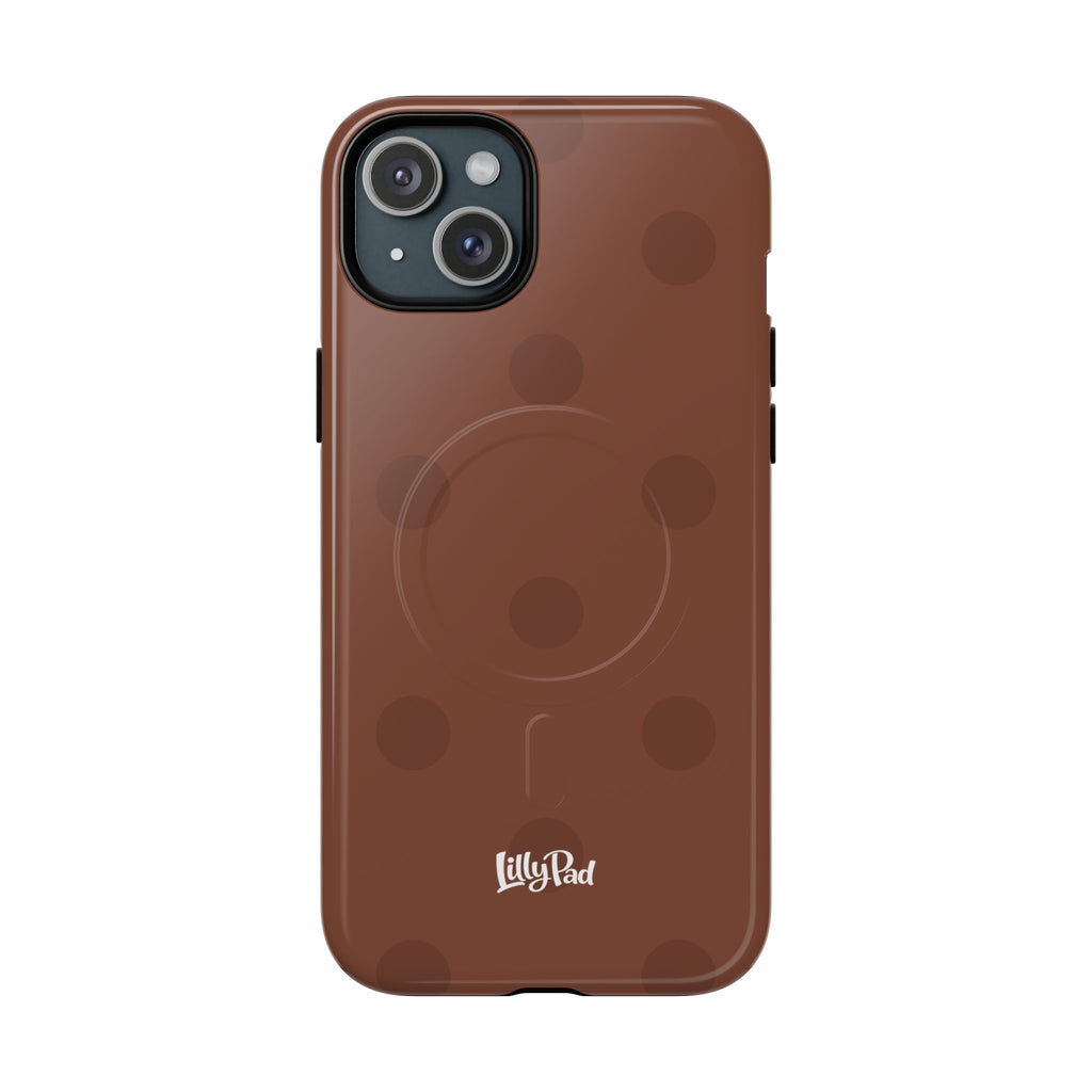 Brown Polka Dot Tough Magnetic Case | Phone Case