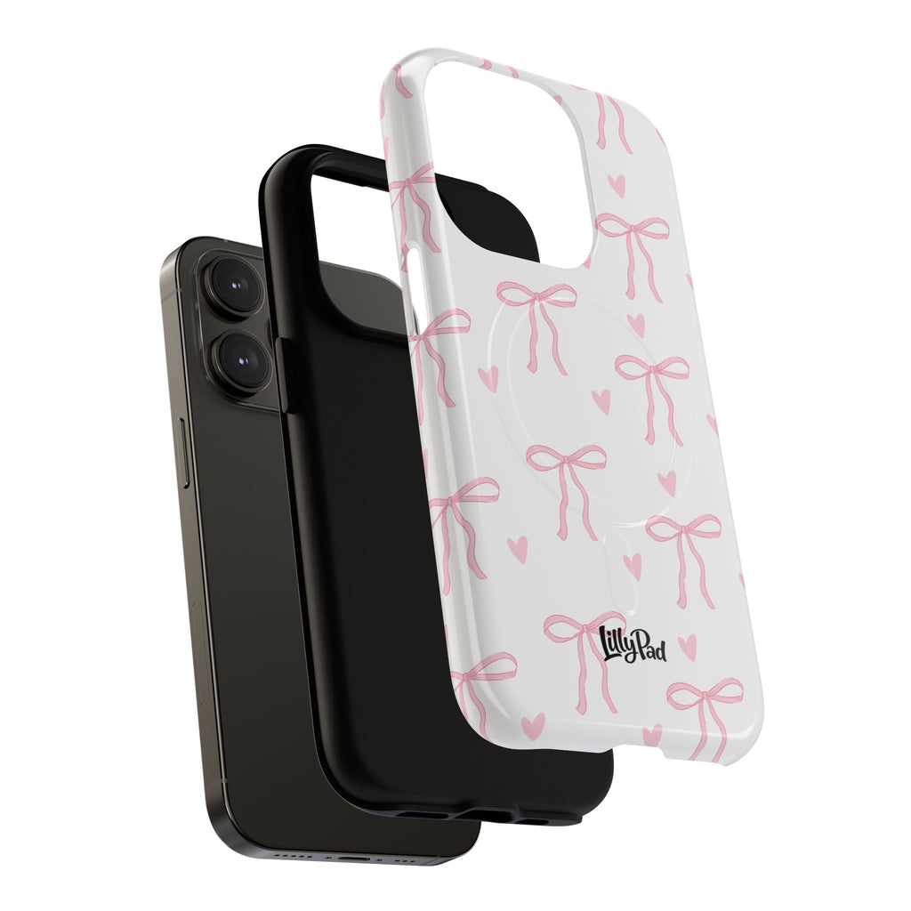 Pink Bow Pattern Phone Case | Tough Magnetic Case