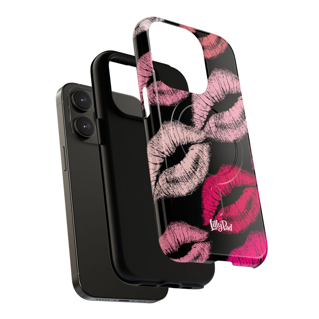 Pink Lipstick Kiss Phone Case Tough Magnetic Case | Lip Print iPhone Cover