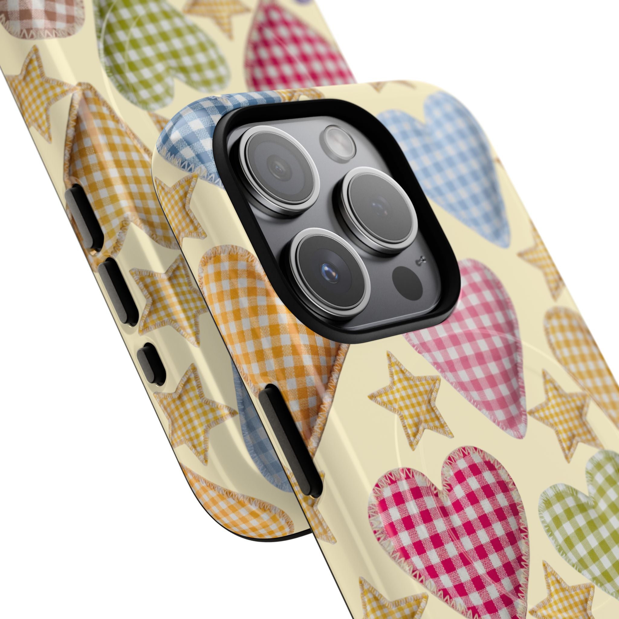 Gingham Heart Pattern Phone Case | Tough Magnetic Case