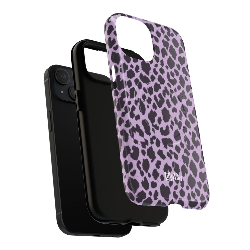 Purple Leopard Print Phone Case | Tough Magnetic Case