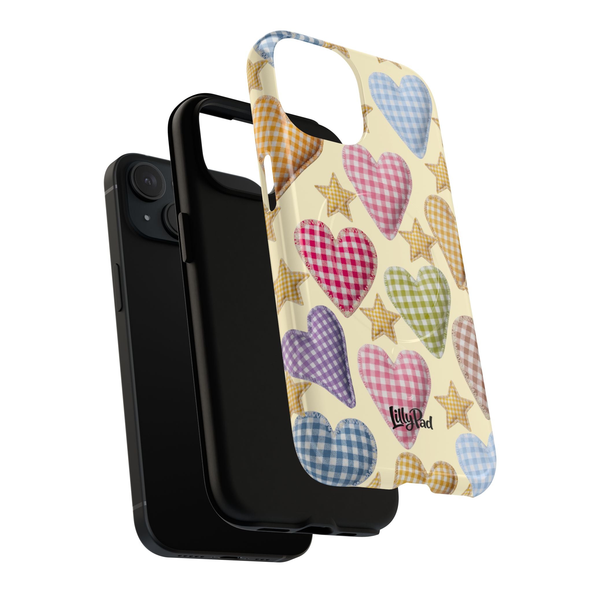 Gingham Heart Pattern Phone Case | Tough Magnetic Case